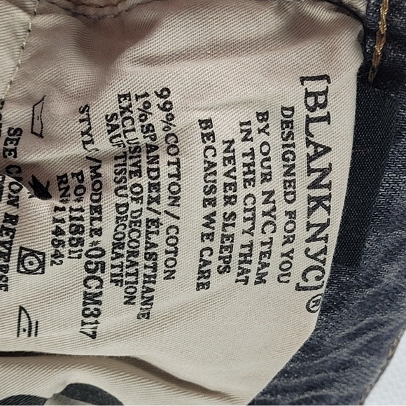 NWT Blank NYC The Cooper Women's Gray Jeans with Cream Stripes size 25 - Picture 13 of 14